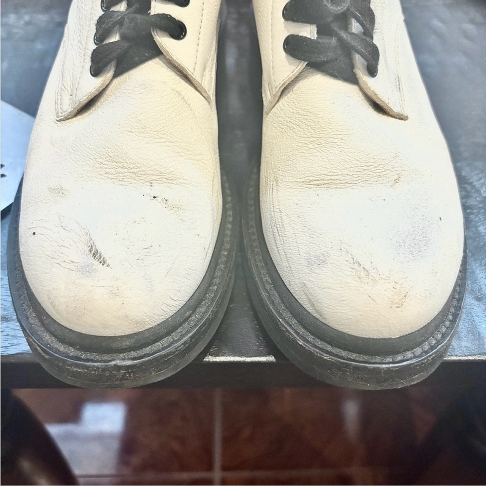 Women’s Frye Alice White Leather Combat Boots - Picture 5 of 16